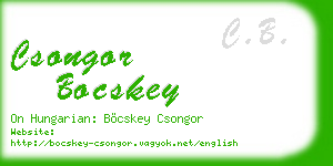 csongor bocskey business card