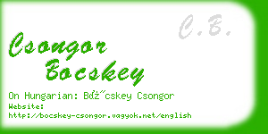 csongor bocskey business card